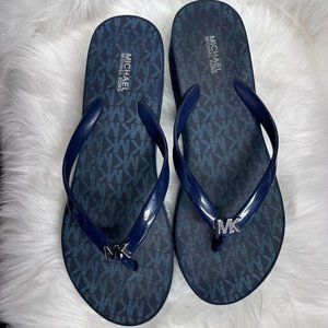 MK Signature Bedford wedge flip-flop sandals